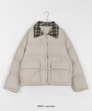 Kobani button check collar color matching padding