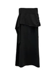 Scar Drape Layered Wrap Long Skirt
