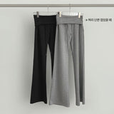 Flowy Fold Low-Rise Bootcut Banding Pants