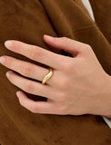Etreve Silver Note Wave Ring