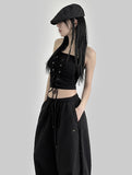 Eyelet Corset Tube Top