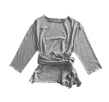 Ille One-Shoulder Knot Long T-Shirt