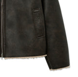 Washed Leather Cut-Off Mustang Jacket