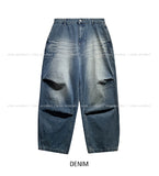 Loop Cat Washed Balloon Fit Denim Pants