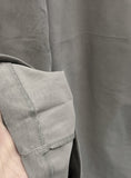 Unbalanced pintuck cotton pants
