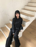 [MADE] B-Pie Frill Pocket Two-Way Zipper Neck String Windbreaker Hooded Zip-Up