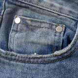 Lining Destroyed Denim Pants