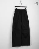 [UNISEX] Wells Pintuck Shirred Nylon Two-Way Long Wide Jogger Pants