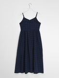 Gelute Check Sleeveless Long One Piece