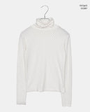 Nirin Dot Layered Brushed Turtleneck T-Shirt