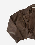 Crop Stiff Leather Jacket