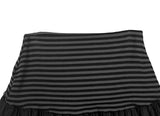 Apyo Stripe Color Matching Banding Tiered Midi Skirt