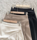 Jayro Shirring Pin Tuck Flare Long Skirt