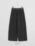 Tendren Stripe Banding Wide Pants