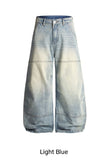 Clue pintuck wide denim pants