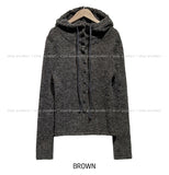 Tiddy High Neck Button Hood Cardigan