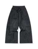 Washed Balloon Cargo Denim Pants