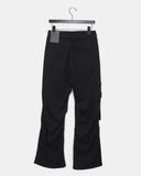 Denu cargo strap bootcut denim pants