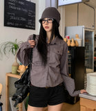 Huz Pintuck Standard Check Shirt