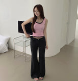 Unique Back Pocket Fluffy Span Cooling Bootcut Pants