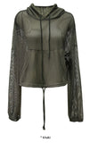 NET CROP SUMMER HOODY