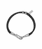 [LAN ARCHIVE] Black Leather Hook Bracelet