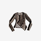 Mondini Velvet See-Through Unbalanced T-shirt