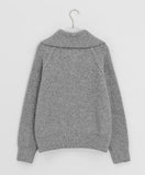 Hideout Raglan High Neck Knit Cardigan
