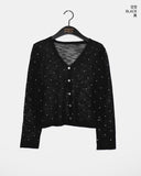 Flan Summer See-through Dot Cardigan