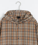 Bemer Check Cap Hood Short Sleeve Shirt