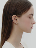 Subni Flow Silver One-Touch Earrings S