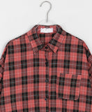 [unisex] Ruwon Pocket Check Over Shirt