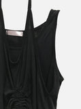 Noah Shirring Layered Sleeveless