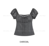 Yui Lace Shirred Puff Short Sleeve