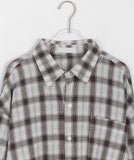 [unisex] Tyulie Summer Wrinkle Over Check Shirt