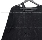 Summer see-through belted overfit knit