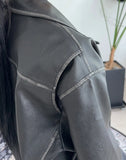 Pero Vintage Washing Leather Jacket