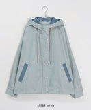 Kamiko Color Matching String Hood Field Jacket