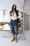 Wave shirring muffler