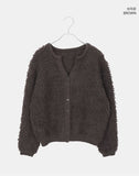 Yufit Fluffy Wool Fur Long Sleeve Cardigan