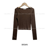 [U-BASIC] Snow basic V-neck long sleeves