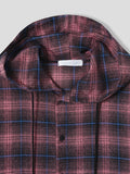 Solar loose fit hooded checkered shirt