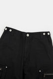 Structured utility cargo cotton pants