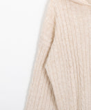 Lipan cable hood knit cardigan