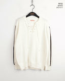 Gender Eyelet Strap Long Sleeve Knit