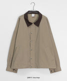 [unisex] Doinin two-way string collar color matching over work jacket