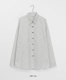 [BAONHAUS] Aori Cotton Stripe Overfit Shirt