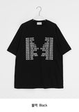 [unisex] Mut Lettering Over Short Sleeve Tee