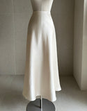 Liperon Satin Flared Banding Skirt