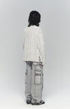 SIDE BUTTON BOUCLE KNIT